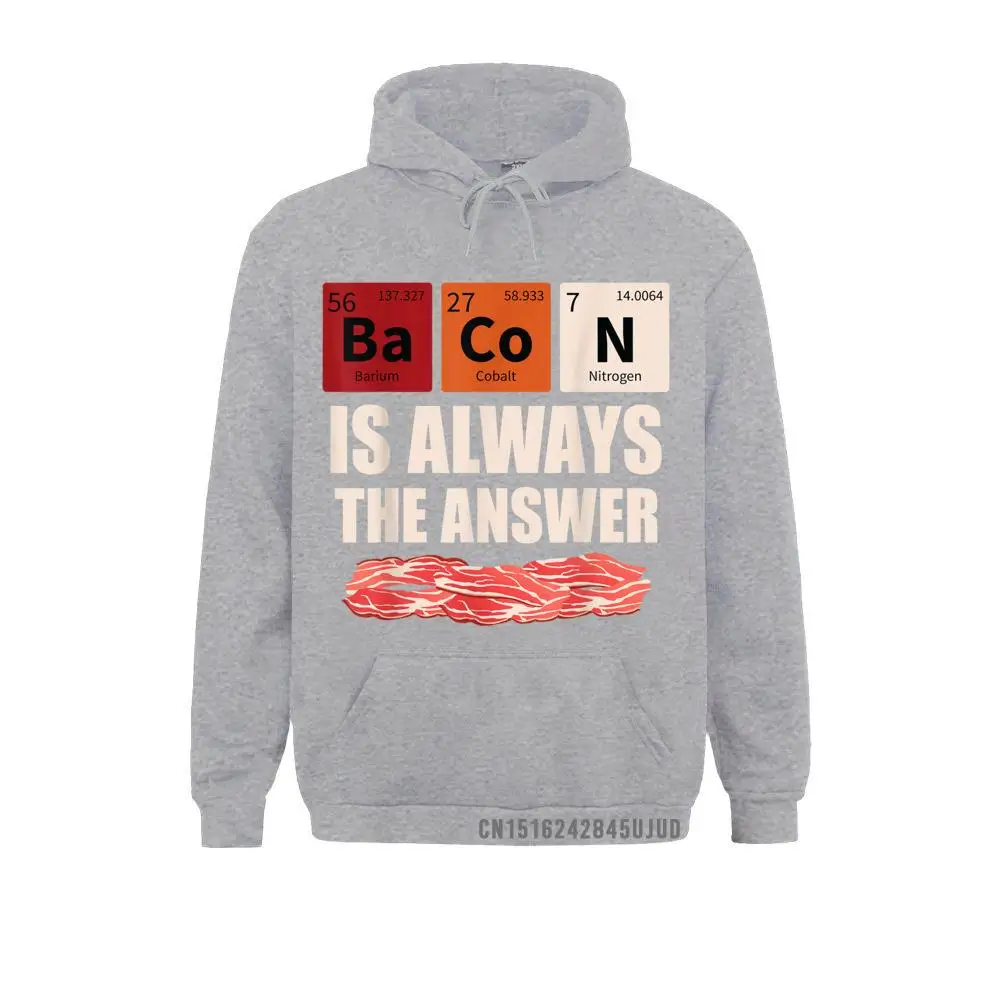 Funny Bacon Lover Periodic Table Chemistry Humor Science Pullover Designer Hip Hop Sweatshirts Male Hoodies Cool Hoods