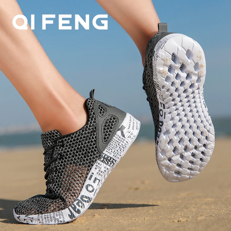 New Arrival Women Fashion Mesh Sports Aqua Shoes Men Canyoneering Beach Walking Sneakers Flat Summer Water River Tracing Surfing