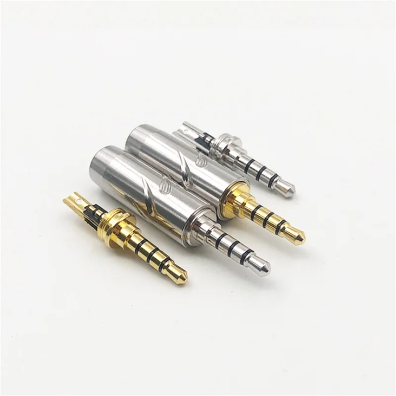 2 шт., 4-полюсная вилка для наушников 3,5 мм