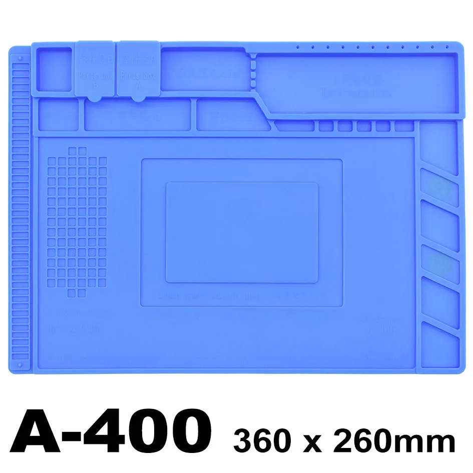 

A-400 ESD Heat Insulation Working mat Soldering Station Iron Phone Computer Repair Pad Magnetic Heat-resistant BGA Insulator