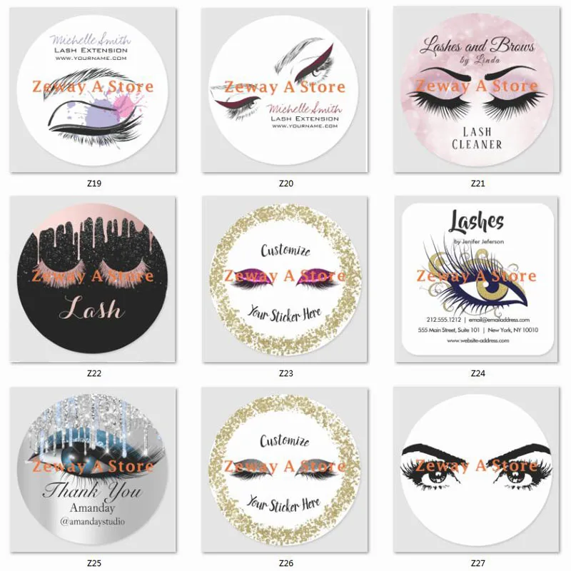 100 Pcs Custom Personalised Clear Stickers, Eyelashes Stickers, Logo, Eyelash Package, Lipgloss Tubes, Mink, Cosmetic