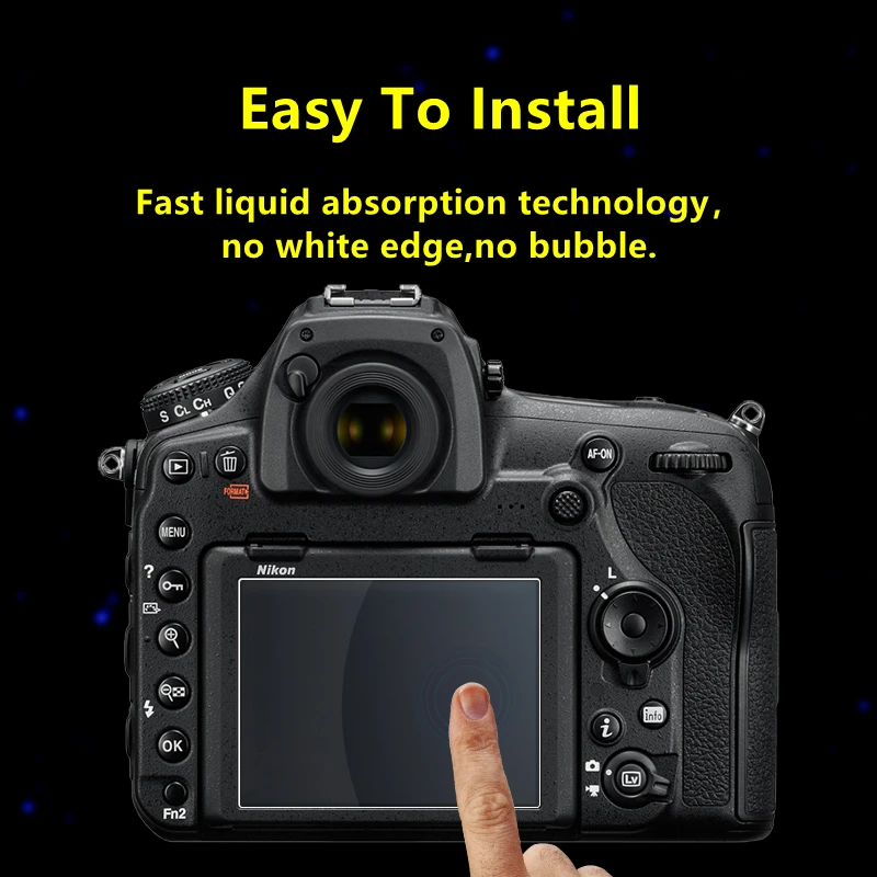 Защитное стекло для камеры D850, самоклеящаяся пленка для основного ЖК-дисплея и камеры Nikon D850 D500