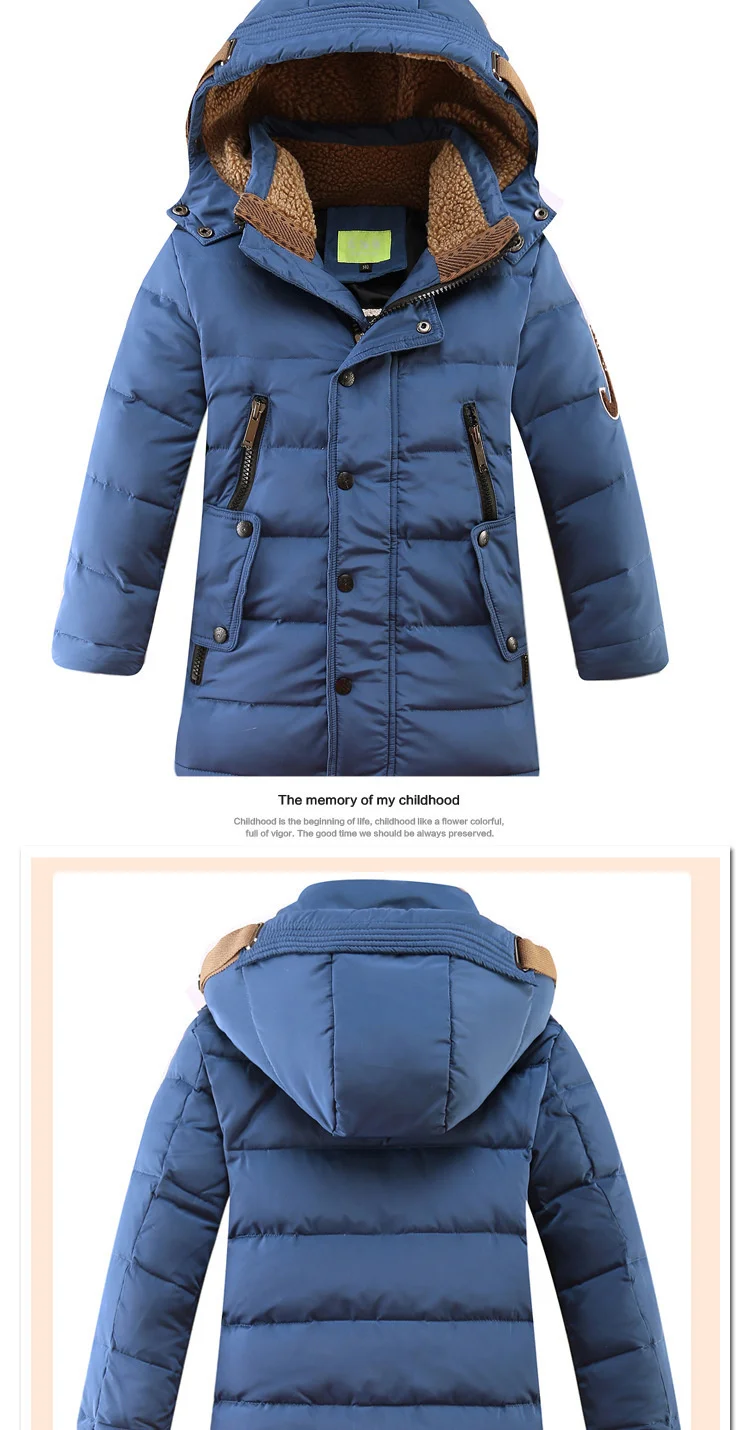 2026 Fashion Winter Duck Down Jacket for Big Boy Children Wear Parka Garments Clothes Thickened Hooded Feather Coat Clothing 6-1