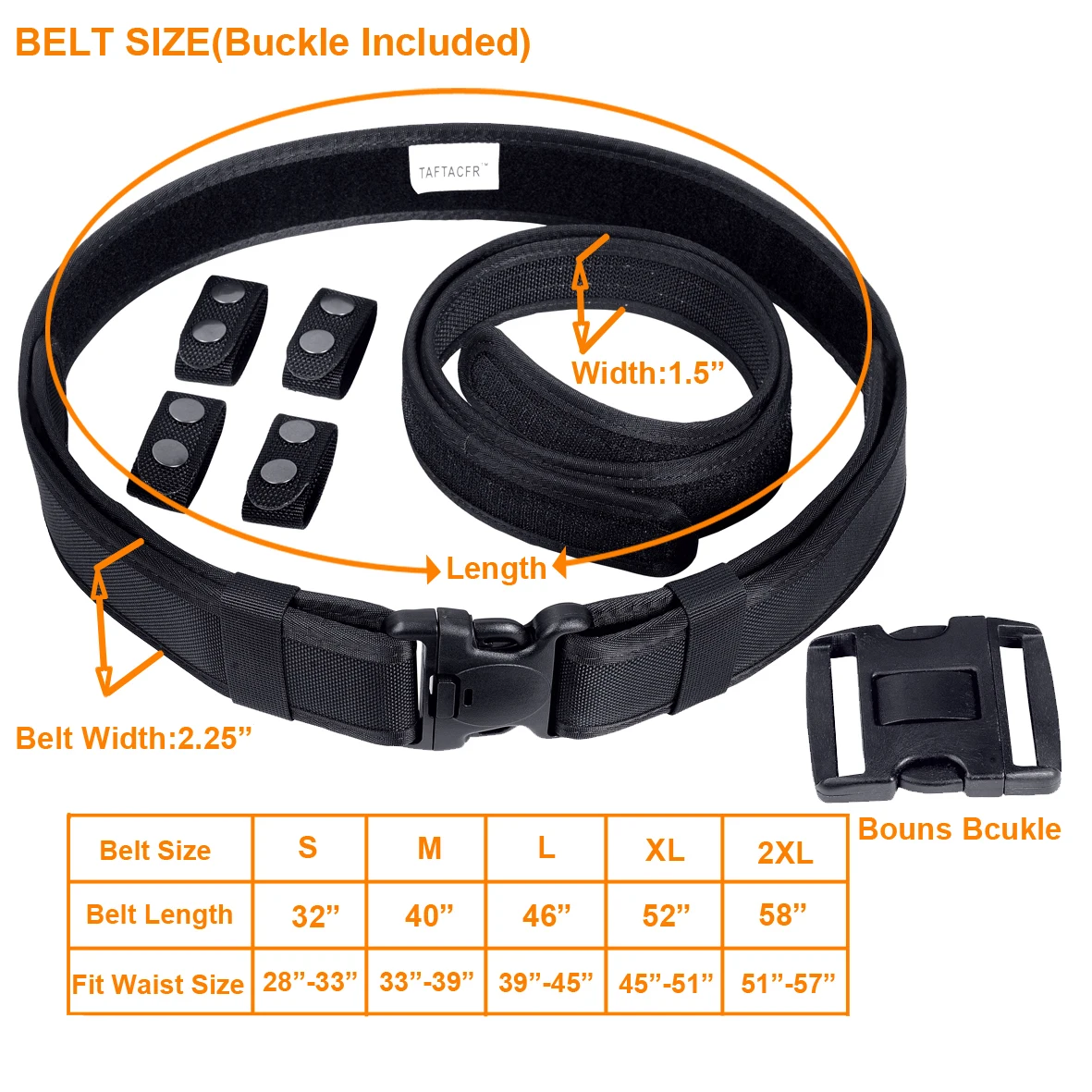 Duty Belt for Law Enforcement Utility Security Military Police 2.25\