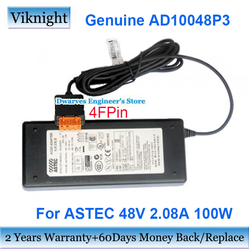 

Genuine AD10048P3 ASTEC AC Adapter Laptop Charger 48V 2.08A 100W 1704H2004K02L For CAMBIUM PTP 800 Power Supply 4 Pin Special