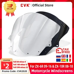 CVK Windshield Windscreen Air Wind Deflector For KAWASAKI ZX6R 2009 2011 2012 2013 2014 2015 2016 ZX10R 2008 2010 ZX 6R 10R