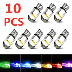 1/5/10PCS W5W Led T10 Car Light COB Glass 6000K White Auto Automobiles License Plate Lamp Dome Light Reading DRL Bulb Style 12V