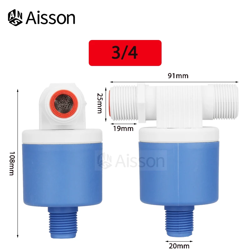 1/2'' 3/4'' 1Inch Floating Ball Valve Automatic Float Valve Water Level Control installed Outside Tower Tank Liquid Level Switch