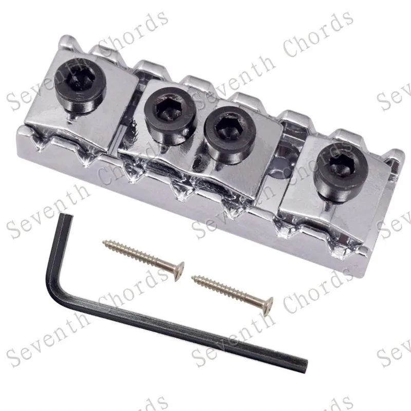 Ein Satz 7-saitiger E-Gitarren-Sicherungsmutter für Tremolo-Brücke, Doppelverriegelungssystem, Länge 48 mm, Gitarrenzubehörteile – Detail 2