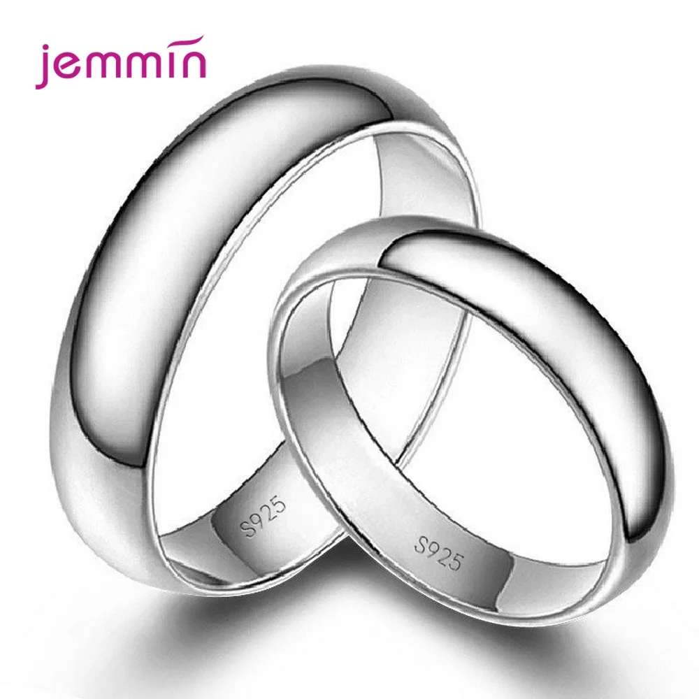 10pcs/lot Simple 925 Silver  Couple Rings Women Men Lovers Wedding Jewelry Engagement Promise Ring Anniversary Gift