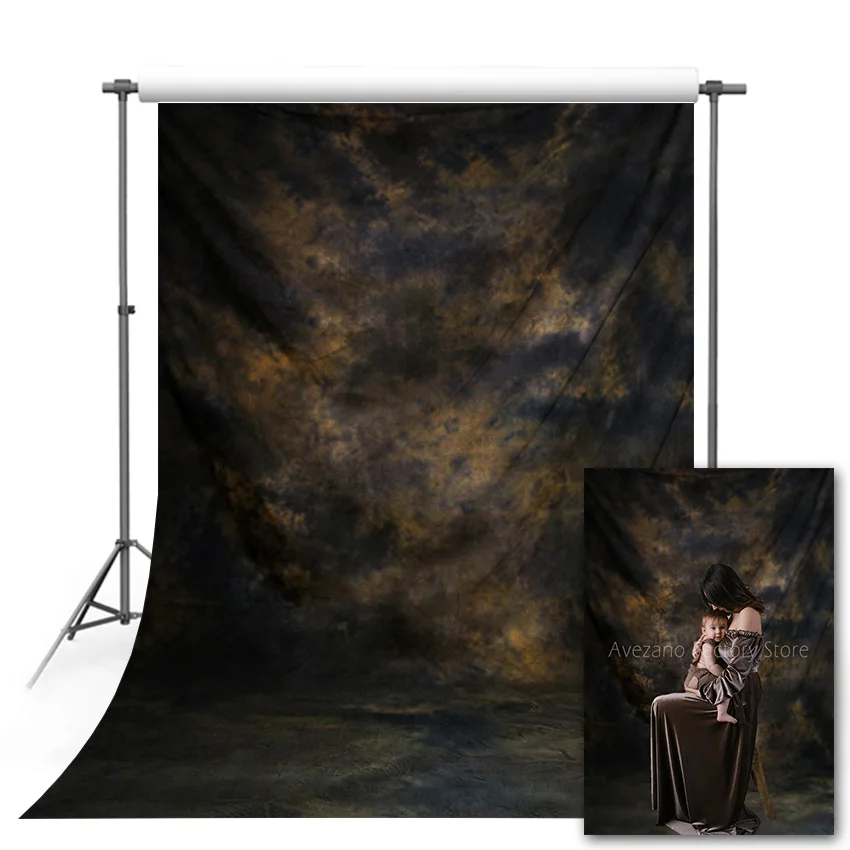 

Avezano Background for Photography Props Abstract Brown Black Newborn Baby Adult Portrait Photo Shoot Backdrop Studio Photophone