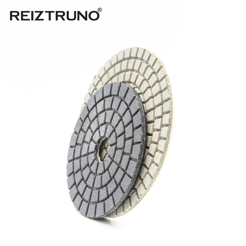 1ชิ้น Reiztruno 3 "/4"/5 "BUFF Final ภาษาโปลิชคำพรีเมี่ยมเพชรแผ่นขัดขัดบดเครื่องมือ Buff Pad สีดำและสีขาว