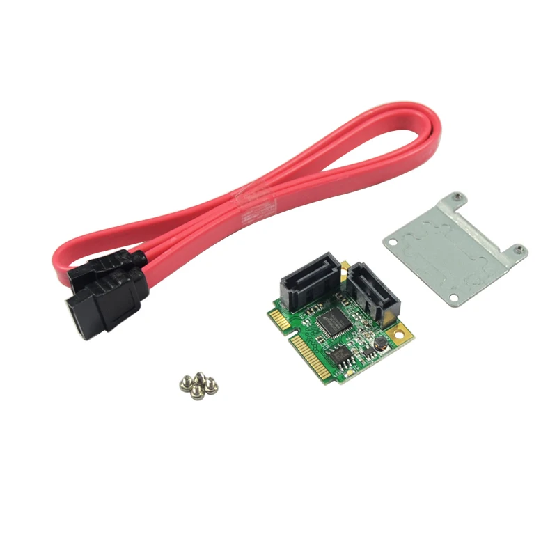 

High Quality Mini PCI-Express to SATA 3.0 Support 6Gb/s 2x Internal Port RAID Controller Card