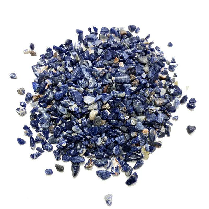 100g sodalite tumbled stone Irregular polishing natural rock and quartz palm bead chip love for Chakra Healing collection decor