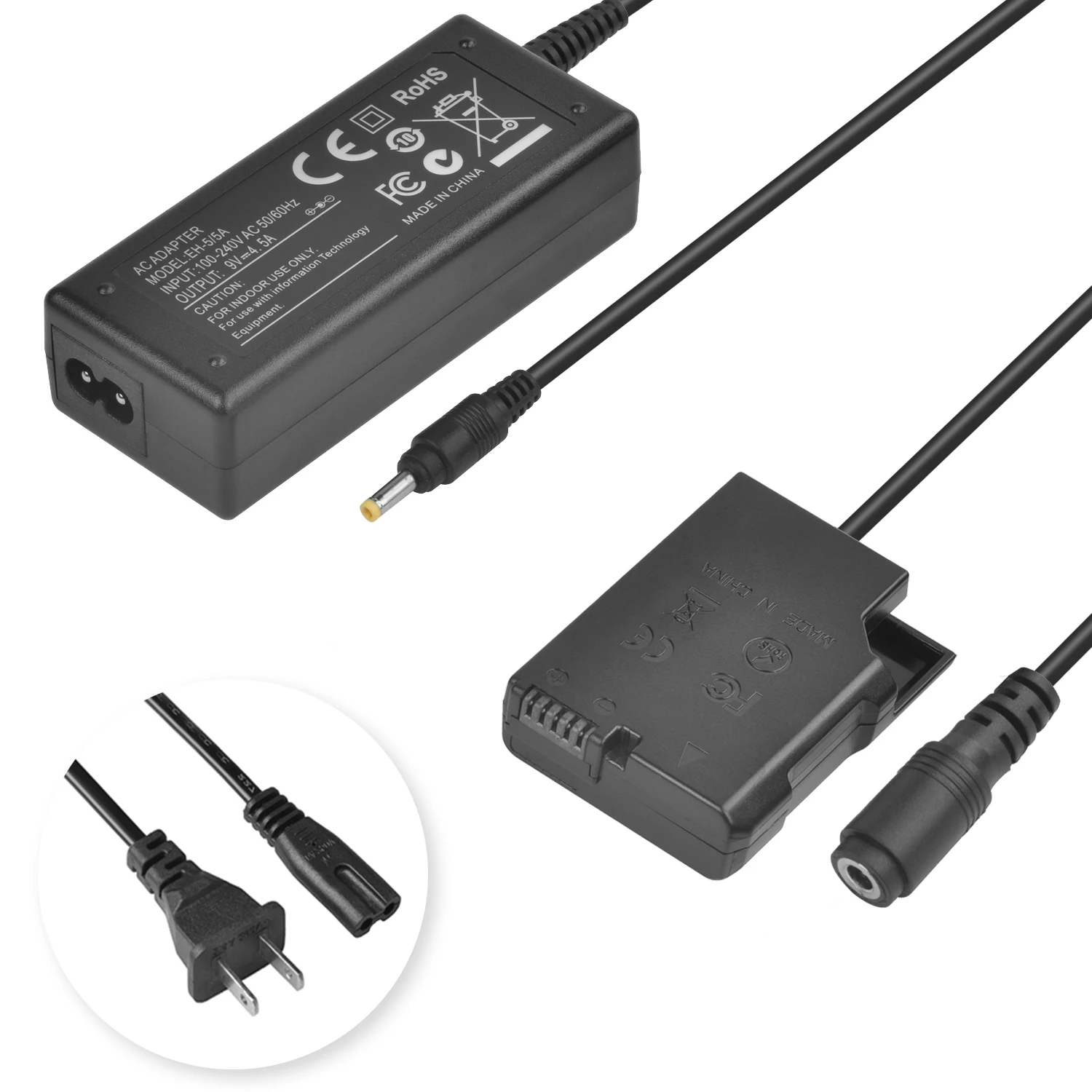 EH-5A EP-5A AC Power Adapter Dummy Battery DC Coupler Kit Replacement for EN-EL14 EN-EL14A Batteries and Nikon D5600 D5500 D5300