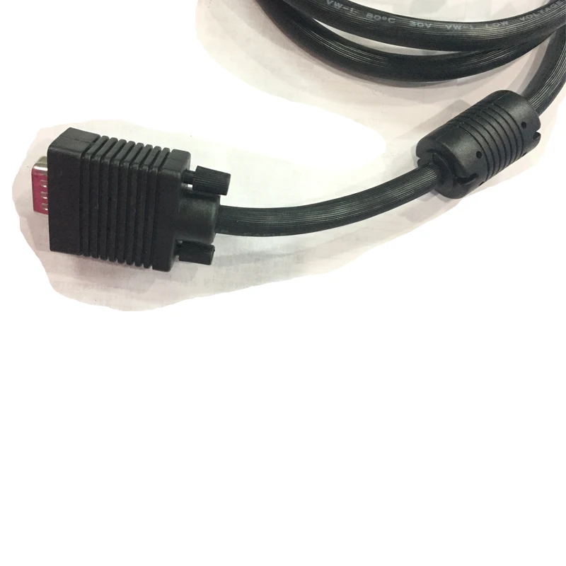 สาย VGA Vga ชายหญิง HD15pin M/F 3 + 6ทองแดงบริสุทธิ์แจ็คเก็ต Pvc สีดำ1.5M3M5M10m