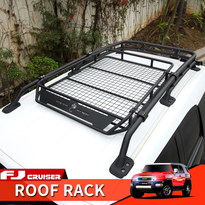 06-21 Year Toyota FJ Cruiser Roof Rack Accessories Exterior Modification Inner Frame Switch LED Light Ladder Aluminum Alloy