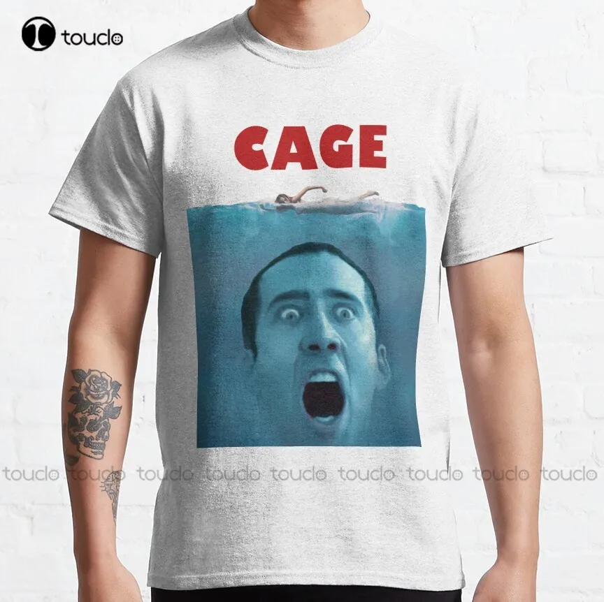 Cage I Love Nicolas Cage Classic T-Shirt Horror Shirt Custom Aldult Teen Unisex Digital Printing Tee Shirt Xs-5Xl Classic