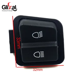 Glixal Scooter 3-Pin Headlight Dimmer Switch Button for GY6 49cc 50cc 125cc 150cc Chinese Moped Scooter (2 pcs)