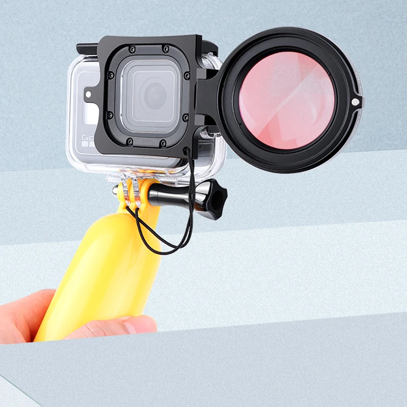 Original Waterproof Case Filter Lens Protective Shell Filter Adapter Holder For Gopro Hero 8 Action Camera Purple Red Filters