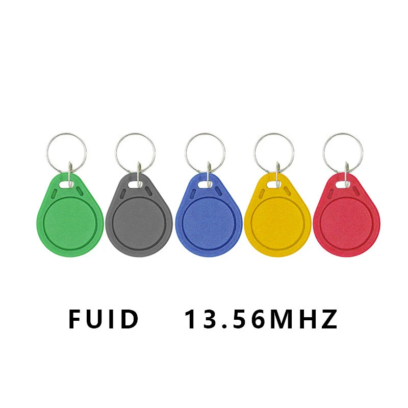 Llavero Rfid Fuid de 13,56 mhz, copia de llave de ficha, etiqueta de Color aleatorio, bloque cambiable Uid de una sola vez, 0 Keyfobs escribibles, 5