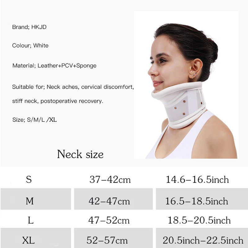 Neck Cervical Traction Device with Chin Support Collar  Brace Support Hard Plastic for Headache Neck Pain Hight Adjustable