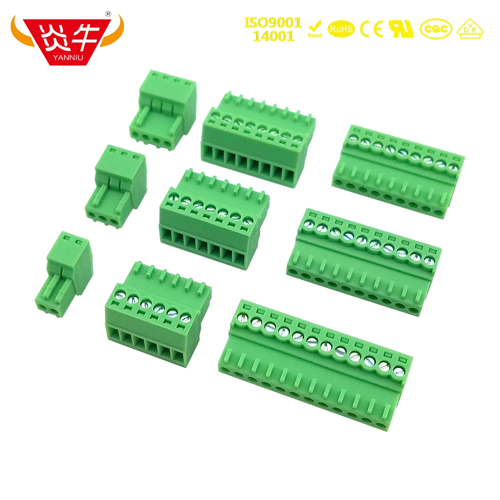 

50Pcs KF2EDGK 2.54 2P ~ 12P PCB PLUG-IN PLUGGABLE TERMINAL BlOCKS 15EDGY 2.54mm MC 0,5/ 2-ST-2,54 PHOENIX DEGSON KEFA