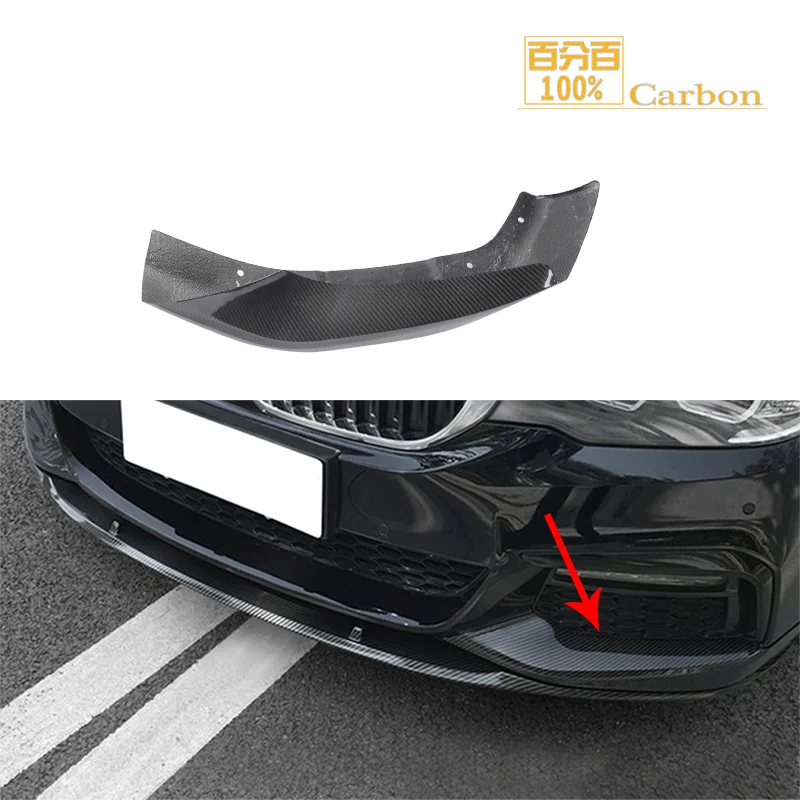 Dry Carbon Fiber Front Lip Splitters Aprons for 5 Series G30 G31 520i 530i 540i M Sport 2017up