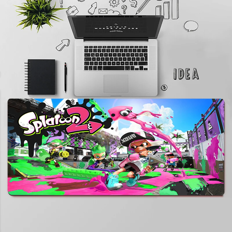 Gaming Mouse Pad Large Mouse Pad PC Gamer Computer Mouse Mat Big Mousepad Splatoon 2 XXL Carpet Keyboard Desk Mat Mause Pad