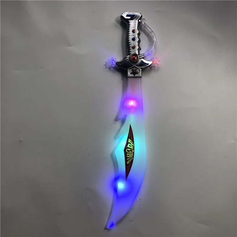 Eletronic Lightsaber Induction Shark sword Flashing Cutlass Simulation Plastic Light Toys Sword Children cosplay Props 56cm