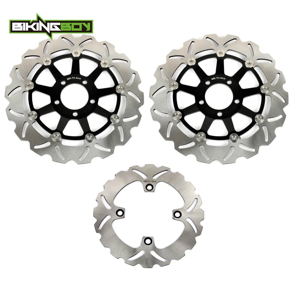 BIKINGBOY Front Rear Brake Discs Rotors Disks ZR 750 Zephyr 91-99 Ninja ZX6R 95-97 ZX12R 04-06 ZZR 600 D 90-93 ZZ-R 400 K 90-92