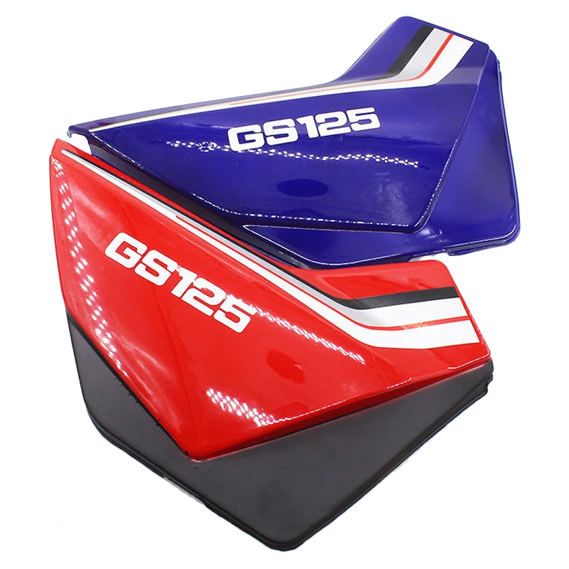 Motorcycle Side Cover For Haojue Suzuki GS 125 GS 125cc ABS Plastic Faring Panels Left Right Battery & Tool Red Blue Black