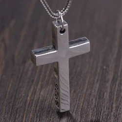 S925 Sterling Silver Minimalist Bright Cross Pendant for Wome Men Lover Pure Silver Fashion Christian Jewelry Chain Accessories
