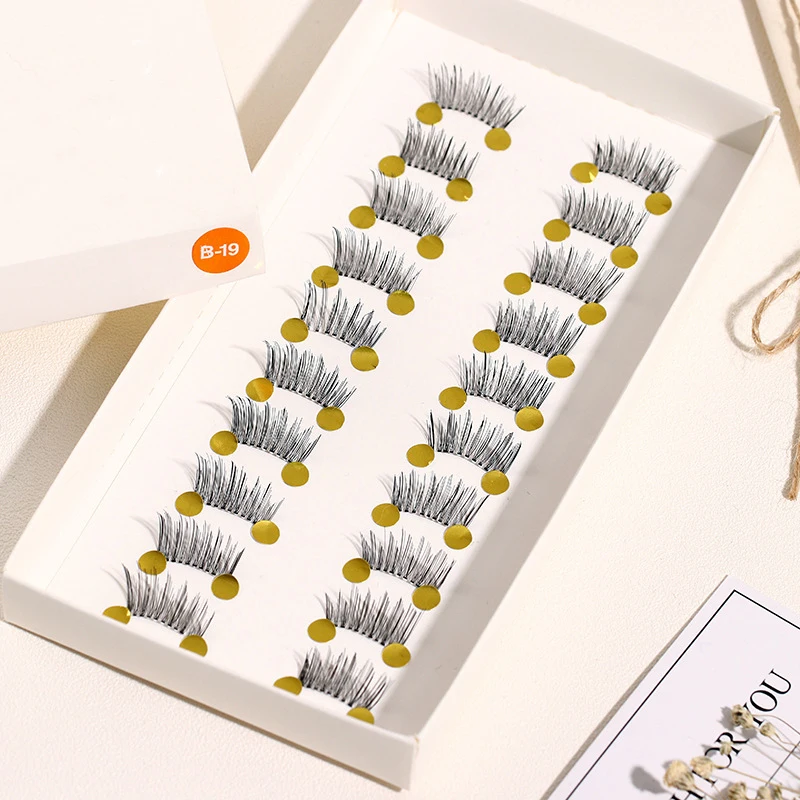 Hot 10 pairs/set Mini Half Corner Black Handmade False Eyelashes Natural Fake Eyelashes Lashes Extension Tools Makeup Supplies