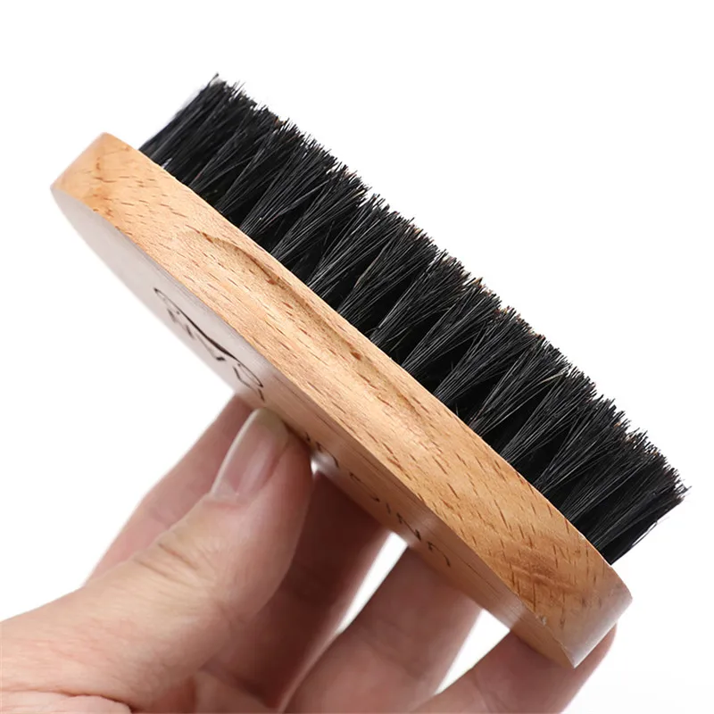 Beard Brush For Men Natural Wooden Soft Boar Bristle Brush Hairdresser Shave Brush Comb Kit Beard Home Travel Mustache Comb Sets