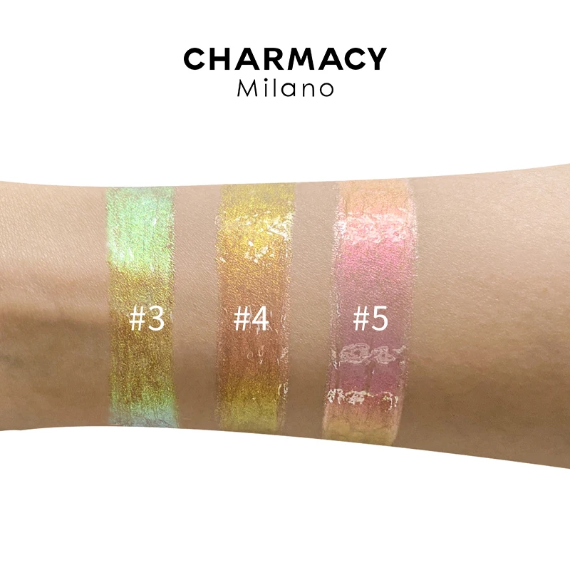 CHARMACY Chameleon Lipgloss Glitter Lip Plump Colorful Lip Tint Lip Sparkle Duochrome Lip Makeup Moisturizing Gloss Cosmetics