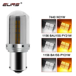 1 adet 1156 Ba15s T20 LED P21W W21W PY21W LED Canbus ampuller hiçbir Hyper flaş ışıkları oto araba dönüş sinyali park ışıkları 3014 144smd