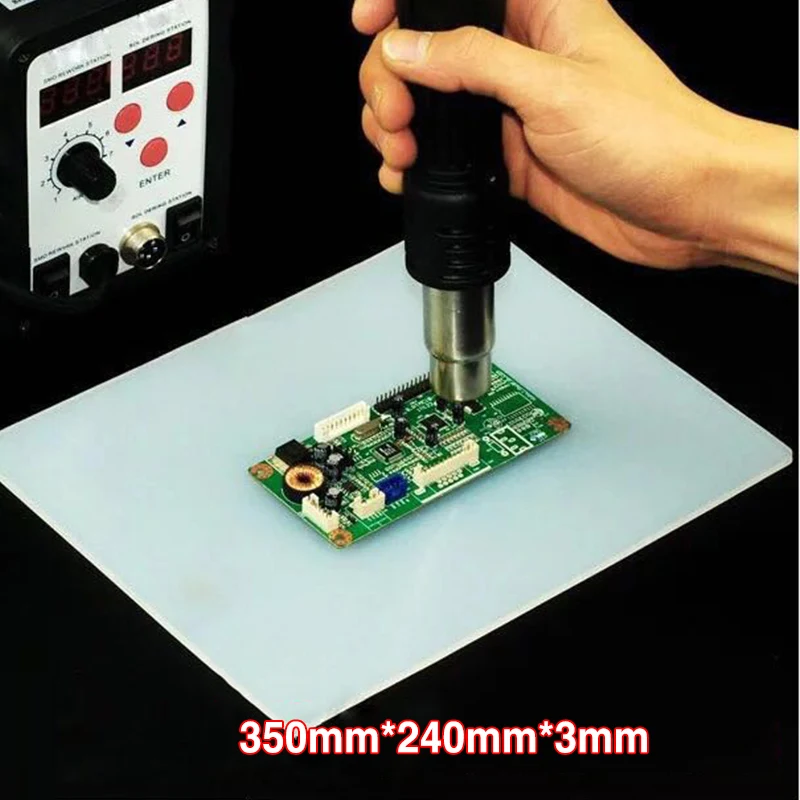 MILE White Heat Insulation Silicone Pad Maintenance Platform BGA Soldering Repair Station Hot Gun Partner