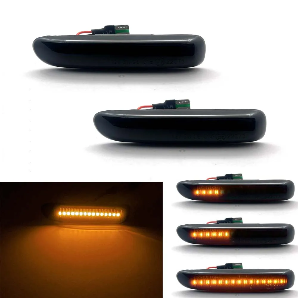 

LED Dynamic Side Marker Turn Signal Blinker Flowing Water Blinker Flashing Light For BMW E46 3er Limo Coupe Compact Cabriolet