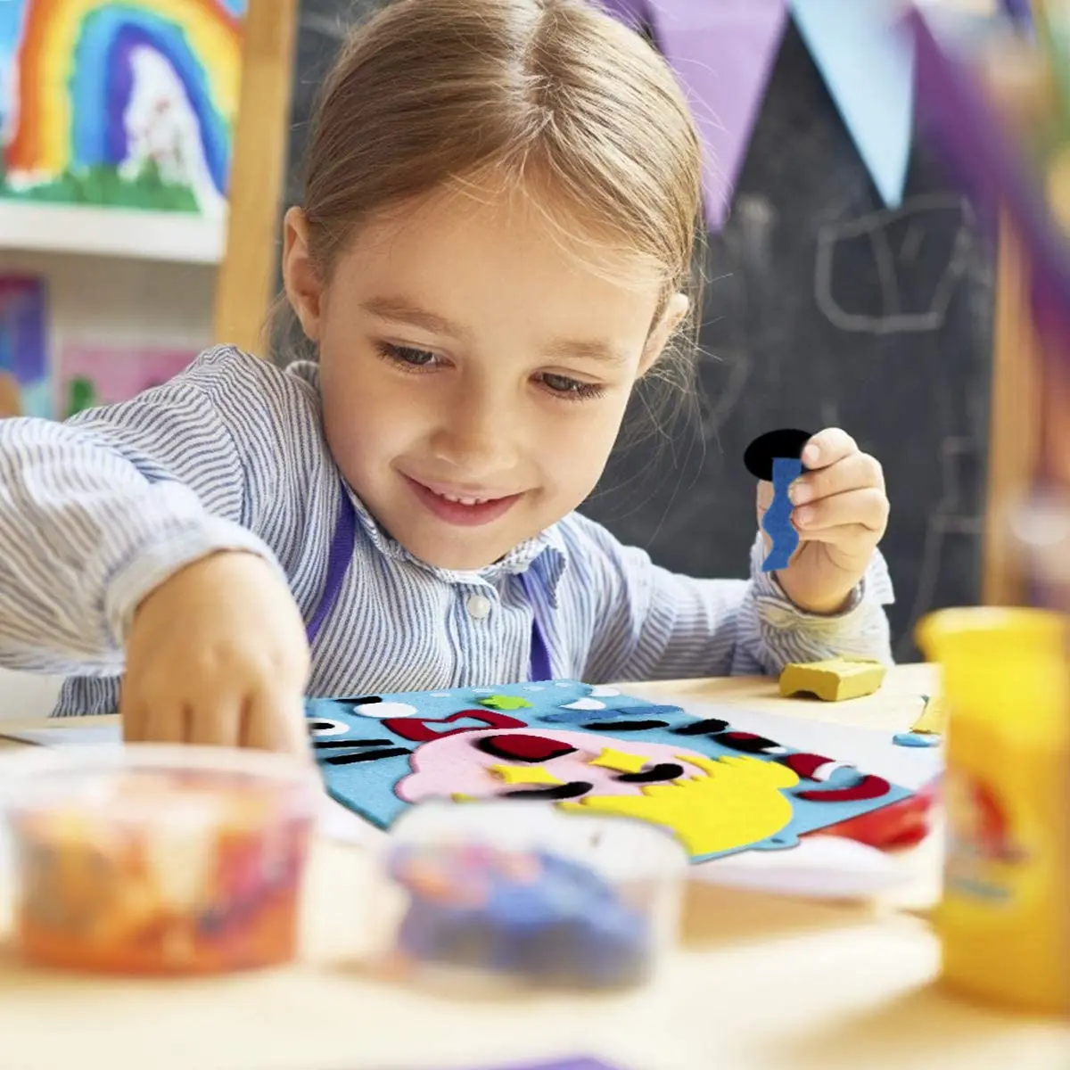 Giocattoli fai da te Adesivi per il cambiamento delle emozioni Giocattoli puzzle Espressione facciale creativa Giocattolo educativo per bambini per bambini che imparano Set divertente YJN