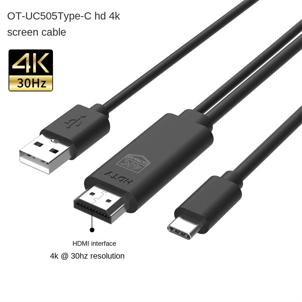 LccKaa Type C to HDMI-compatible Cable Adapter Converter USB 3.1 4k With Charging HDTV Video for Samsung Galaxy S9/S8/Note 9