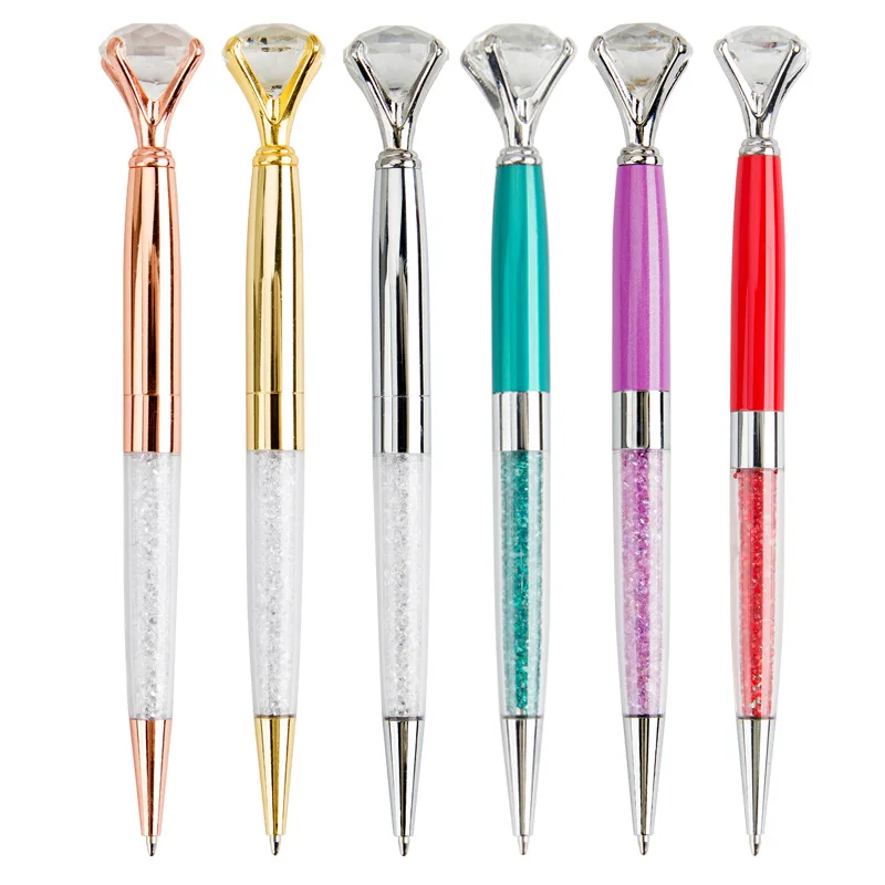 

24PCS Fashion Metal Pen Creative Crystal Pen Korean Version of Office Stationery Ballpoint Pen Stationery