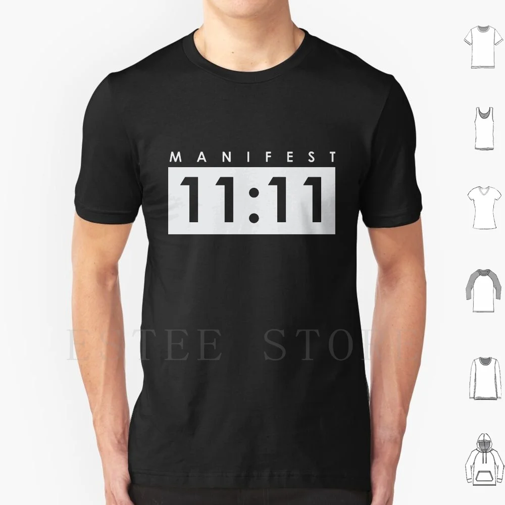 11 : 11 T-shirt en coton pour homme, impression DIY, Manifestation, Alchimie spirituelle, Manifestation, Univers mental mystérieux, Synchronicité