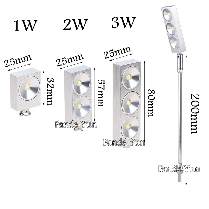 Światło ekspozycyjne Led 1W 2W 3W AC85-265V regulowane reflektory wystawowe DC12V Led Mini świetlny wyświetlacz z biżuterią do sklepu diamentowego