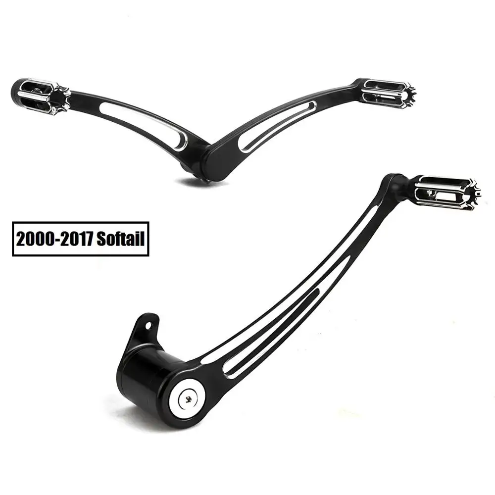 

Black Gauge Rear Brake heel toe shift levers for harley Heritage Softail Classic FLSTC Fat Boy FLSTF shifter levers 2000-2017