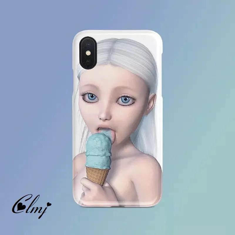 Clmj Cool Girl Punk Y2K iPhone 11 Case For iPhone 13 Mini 12 X XR 7 8 Plus XS Cute Girl Case For iPhone 14 Pro Max Ins Gift 2021 - náhled 6