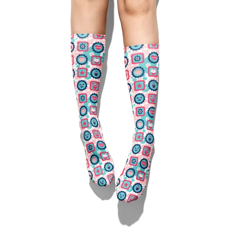 Calcetines informales con estampado de gato de dibujos animados para hombre y mujer, medias de Skateboard de calle, calcetín de Año Nuevo, Harajuku, 1 par