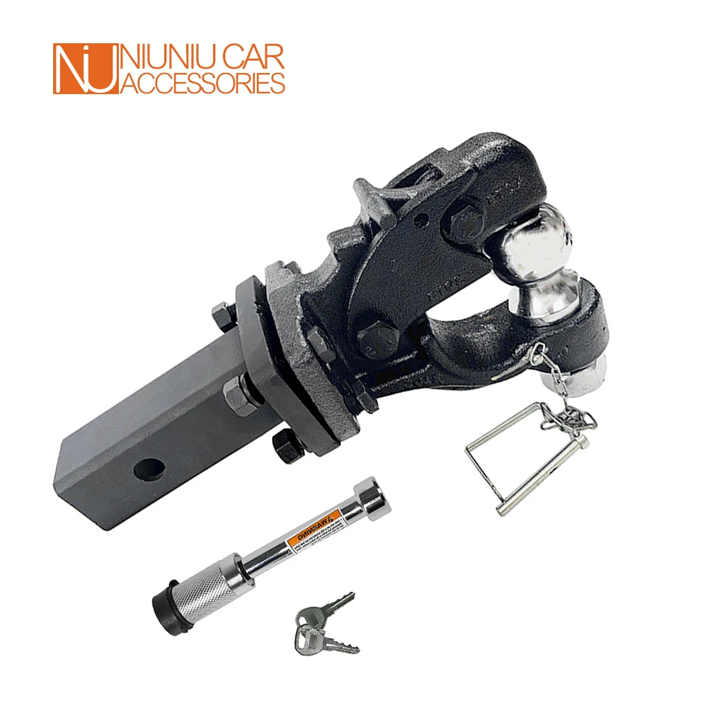 Pintle Hook Mounting Plate For 2 Inch Receiver Hitch Adapter Mount With Pin Lock 2