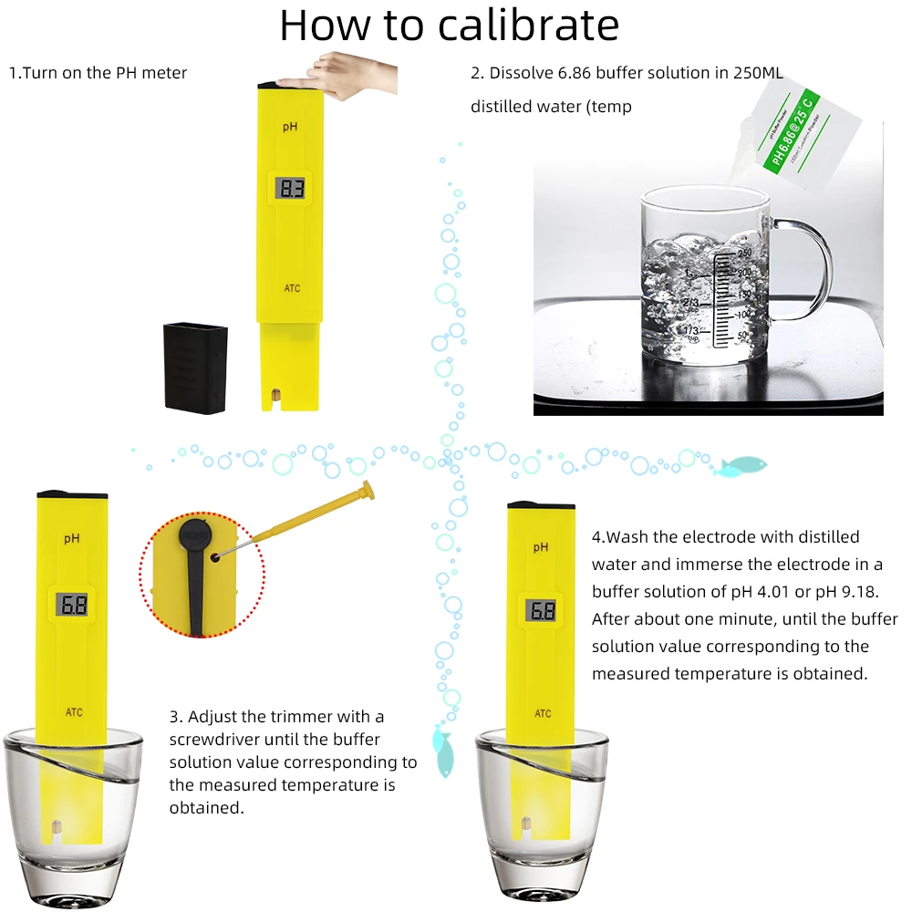 PH Meter Digital PH Tester Water Quality Testers Acidity Measure Device Water Pool Aquarium Hydroponics Home Brew 0-14pH 40%OFF