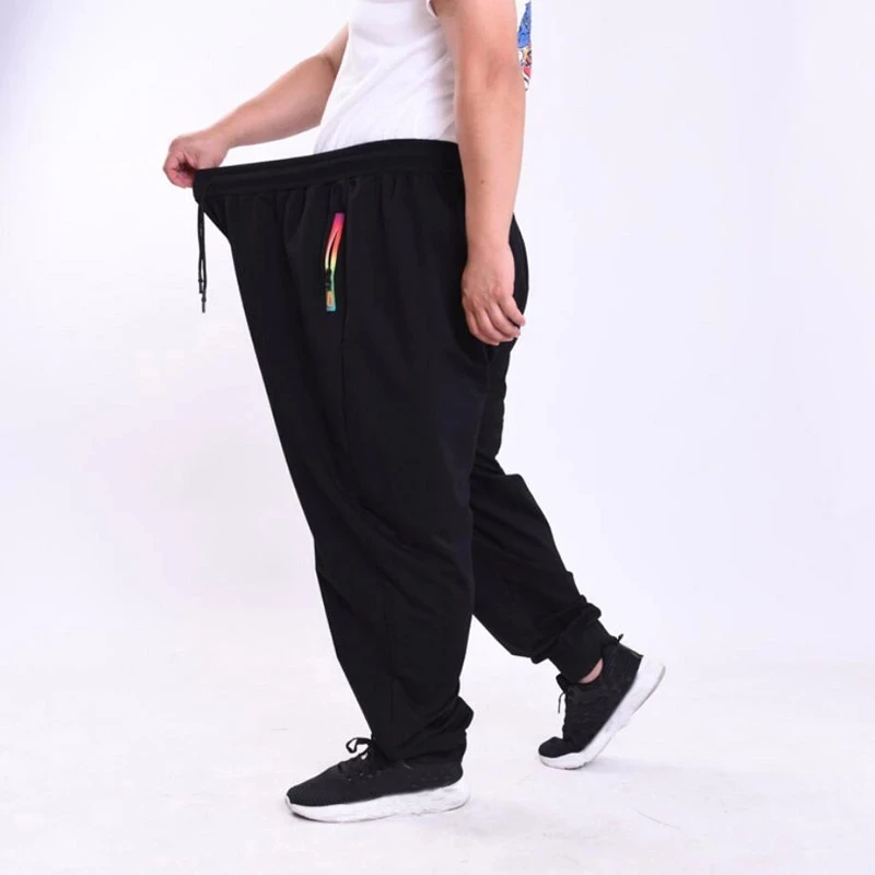 spring summer Men Pants 12XL 10XL 14XL 15XL Elastic Waist Plus Size Sweatpants Loose Casual Big Size Black Joggers elastic pants